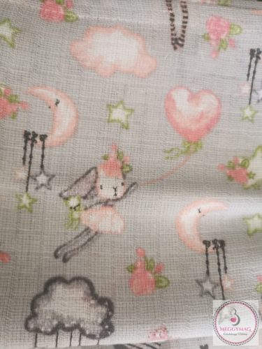 Vaganza mintás textil pelenka 75*75 cm Maci nyuszi 