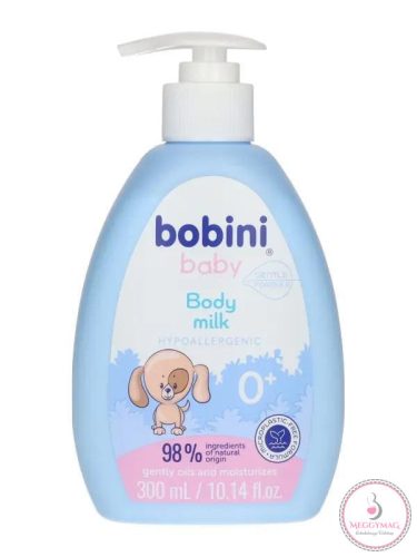 Bobini Baby Hipoallergen testápoló tej, 300 ml